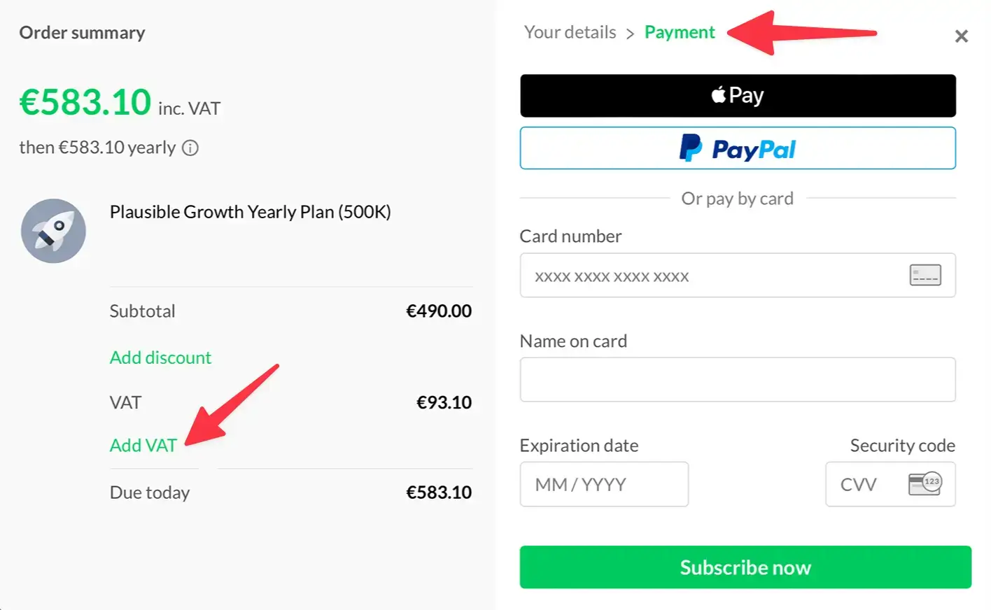 Add VAT number at checkout